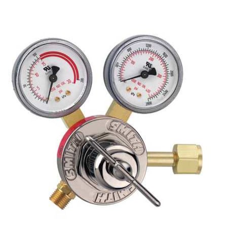 Smith Equipment 30-15-300 Gas Regulator, Acetylene, Single Stage, 0.825
