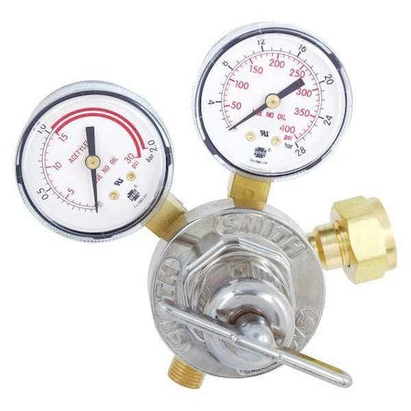 Smith Equipment 30-15-520 Gas Regulator, Acetylene, Single Stage, 9/16