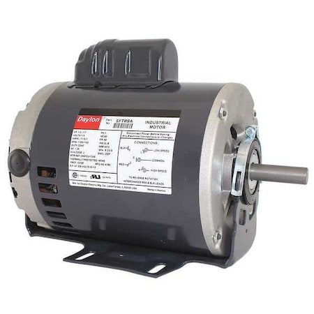 DAYTON 5FTR9 Capacitor-Start General Purpose Motor, 1/2 hp, 1/7 hp HP, 115V AC Voltage, 56 Frame
