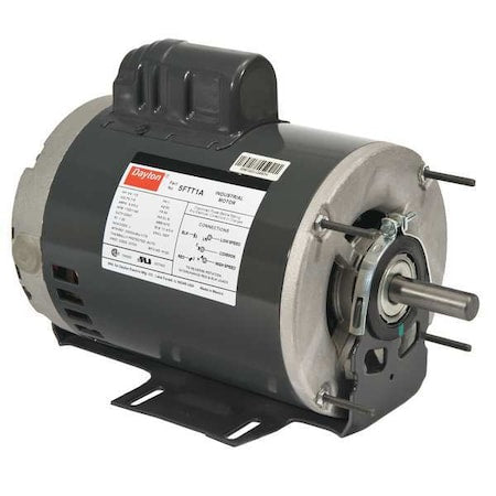 DAYTON 5FTT1 Capacitor-Start General Purpose Motor, 1/5 hp, 3/4 hp HP, 115V AC Voltage, 56 Frame