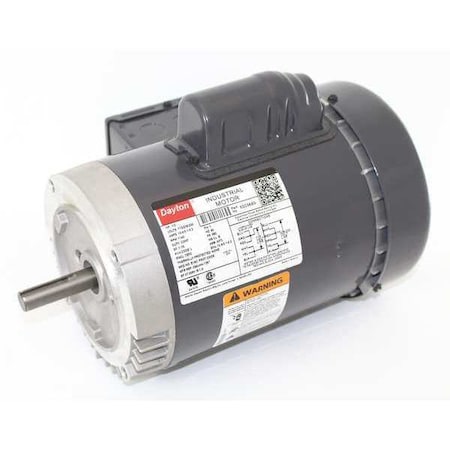 DAYTON 5GD58 Capacitor-Start General Purpose Motor, 1/2 hp HP, 115/208-230V AC Voltage, 56C Frame