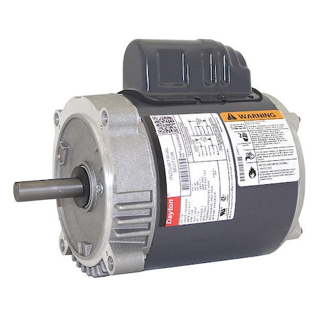 DAYTON 5GD53 Capacitor-Start General Purpose Motor, 1/6 hp HP, 115/208-230V AC Voltage, 56C Frame