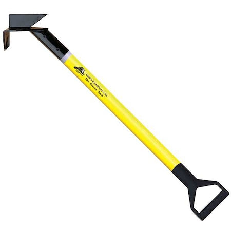 Leatherhead Tools PLY-12DH-D Drywall Hook, 12 ft. Pro-Lite Pole, HiViz Yellow, D-Handle