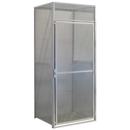 Hallowell BSL486090-R-1S-HG Bulk Storage Locker Starter, 48 in W, 60 in D, 90 in H, Starter, Light Gray