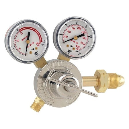 Smith Equipment 30-15-510 Gas Regulator, Acetylene, Single Stage, 0.825