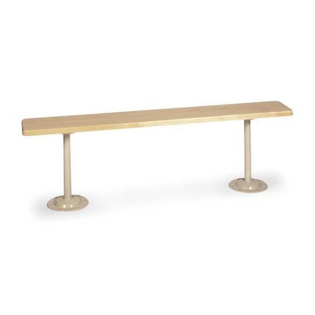 Lyon DD5794 Locker Room Bench, 4 ft Wide, Gray