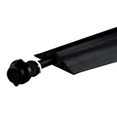 Checkers RFD8-5 Cable Protector, 1-3/8 in H, 5 ft L, 6 in W, 1 Channel, Rubber, Black