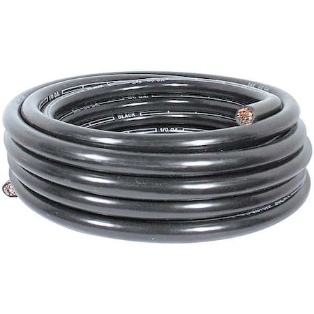 Quickcable 200106-396-025 Battery Cable, 1/0 AWG, Solid, 60V, PVC, Black