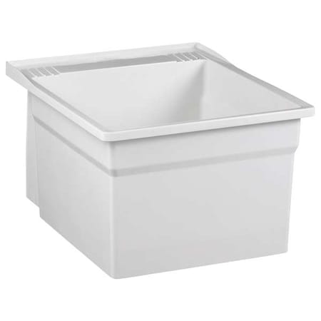 Fiat Products L7100 Laundry Tub 20 1/8 in x 17 3/4 in, 1, 2, Wall Mount, Fiberglass Reinforced Polyester Resin