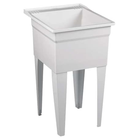 Fiat Products FL7100 Laundry Tub 20 1/8 in x 17 3/4 in, 1, 2, Floor, Fiberglass Reinforced Polyester Resin