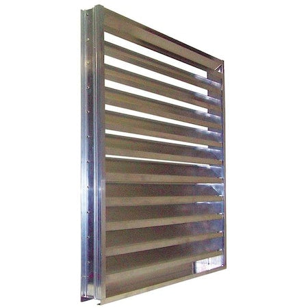 DAYTON 5NKJ2 Drainable Louver, Fixed, 17-1/2 H, Aluminum