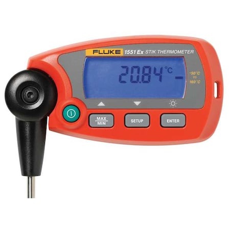 Fluke 1552A-12 Thermometer, Digital, -112,572F, Battery