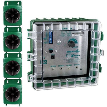 Bird-X SBXP-Pro 2 Electronic Bird Repeller, 9 in H, 9 in W
