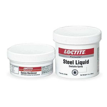 Loctite 235617 Steel Liquid, 1 lb Container Size, Jar, EA 3472, Gray