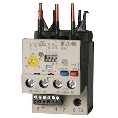 Eaton XTOE1P6CGS Overload Relay, 1NC/1NO, 0.33 A Min current, 1.65 A Max current
