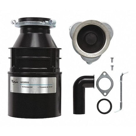 Whirlpool WG1202XH Disposer, 1/2 HP, 115V