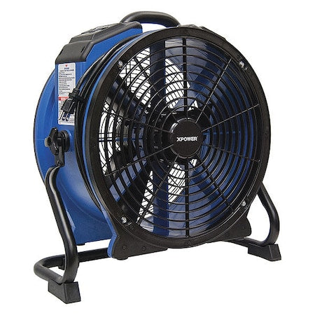 Xpower X-48ATR Industrial High Temperature Axial Air Mover W/ Power Outlets and 3 hr Timer, 1/3 HP, 3600 CFM, 2.8 Amps