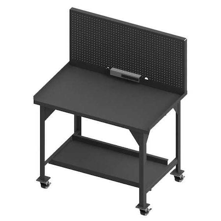 Durham MFG DWBM-3048-BE-PB-PS-95 Work Bench with Panel, Steel, 48