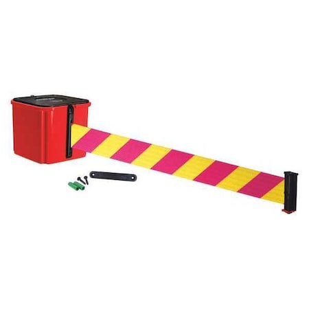 Retracta-Belt WM412RD30-MYD-RE Belt Barrier, Fixed/Removable Mount, Red