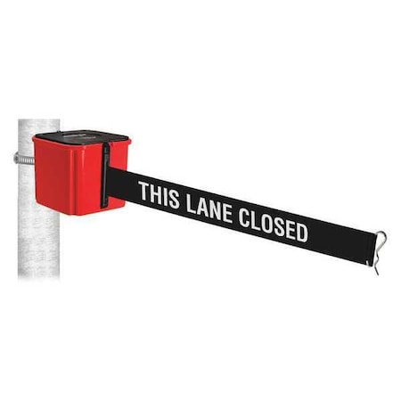 Retracta-Belt WH412RD30-TLC-HC Belt Barrier, 30 ft. Belt, This Lane Closed