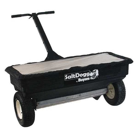 Buyers Products WB400 2.5 cu ft Drop Walk Behind Spreader For Bagged Salt & Ice Melt, Up to 25 ft Spread