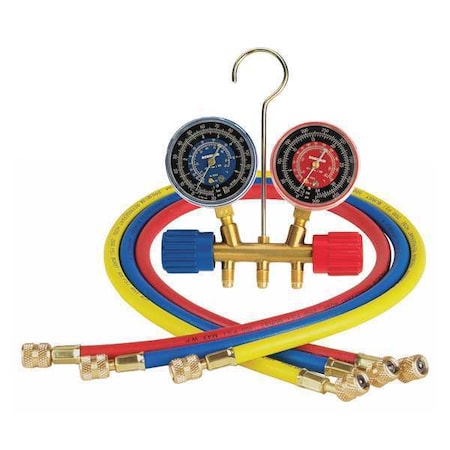 Robinair 40153 Manifold Gauge Set, 3 ft Hose, 2 Valves