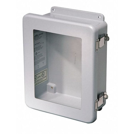 Wiegmann HW-J121005CHQRW Padlockable Hasp Electrical Enclosures, 12 in H, 5 in D, 10 in W, 1, 12, 3R, 4X, 6P, Fiberglass