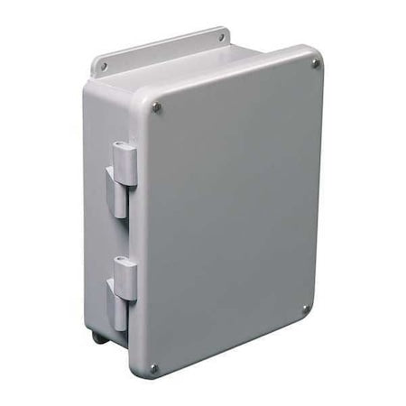 Wiegmann HW-J181608FCHSC Captive Screws Electrical Enclosures, 17.69 in H, 8.45 in D, 16 in W, 12, 4X, 6P, Fiberglass