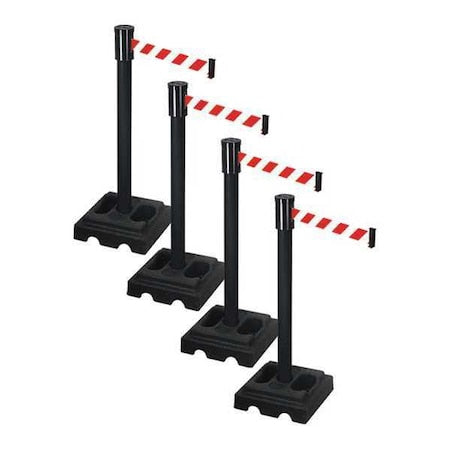 Retracta-Belt PSBA322PSB-RWD Barrier Systems, Red/White, 15 ft Length, 37 in Post Height