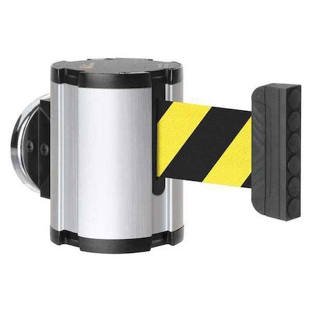 Lavi Industries 50-41300MG/SA/SF Retractable Belt Barrier, Silver, 15 ft Length, No Legend, Satin Aluminum