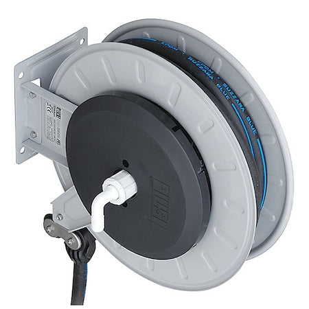 Piusi F00750340 Spring Return Hose Reel, 3/4 in Hose Diameter, 26 1/4 ft Length, 150 psi Max. Pressure, Gray