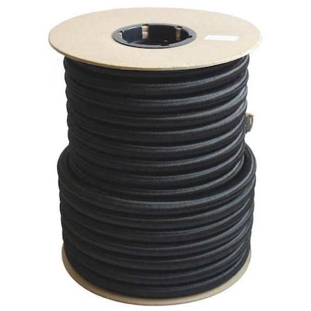 Bulk-Strap SPFX16T Bungee Cord, 100 ft L, Polypropylene, Black