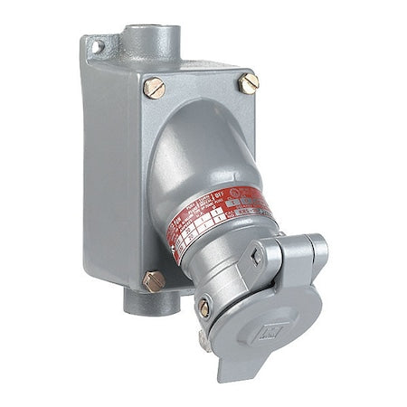 Hubbell Killark KRS-215-220 3W 2P 20A Hazardous Pin & Sleeve Receptacle 120V AC