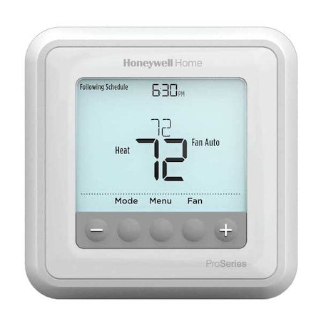 Honeywell Home TH6210U2001/U Programmable Thermostat, 7, 5-2, 5-1-1 Programs, 2 H, 1 C, Wall Mount, Hardwired/Battery, 20/30V