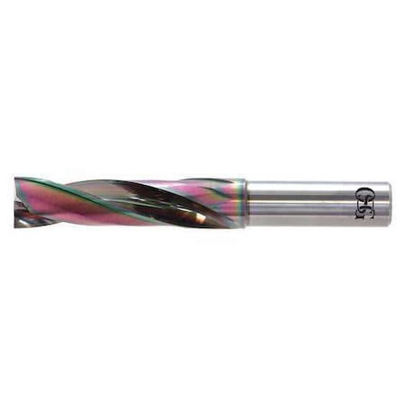 OSG 570046811 Flat Bottom Drill Bit, 15/32 in Size, 180 Degrees Point Angle, Solid Carbide, EgiAs Finish