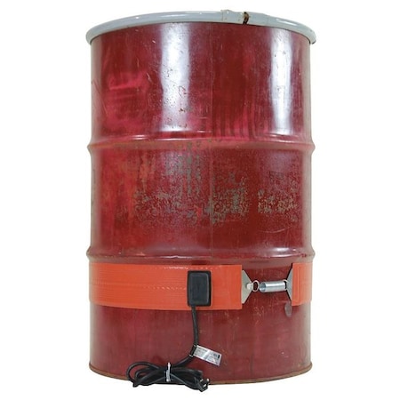 Briskheat DHCS13R Drum/Pail Heater, Silicone Rubber, 120V AC, 30 Gallon, 1000W, 58.5