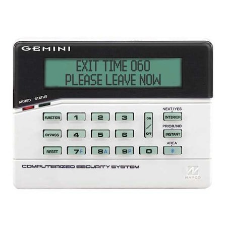 Napco GEM-RP1CAE2 Wireless Intrusion Keypad, 5-7/8