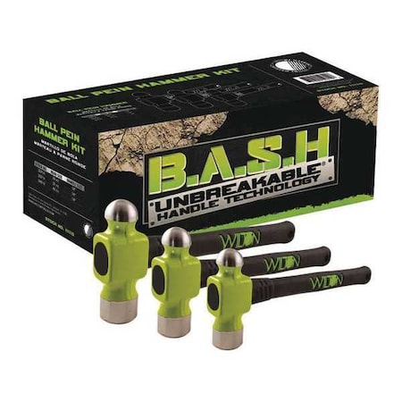 Wilton 11110 3-piece Ball Peen Hammer Set, 24-40 oz., 14