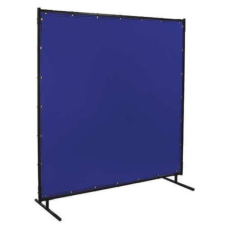 Steiner 525-6X6 Welding Screen, Vinyl-Laminated Polyester, 6 ft W., 6 ft H., 13 oz/sq yd, With Grommet, Blue