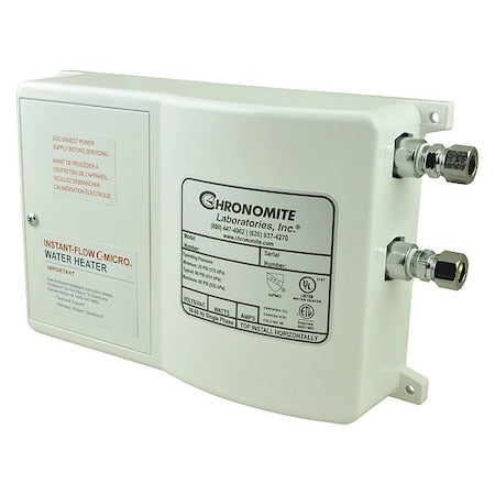 Chronomite CM-12L/240 110F Electric Tankless Water Heater, Undersink, Single Phase