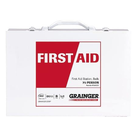 First AID Only 54765-021 First Aid Kit and Housing, Metal 460 Components, 75 People Served