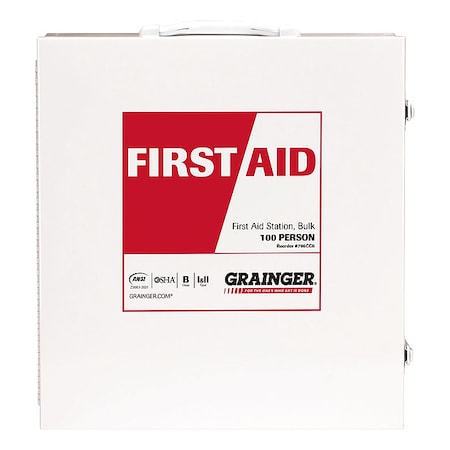 First AID Only 54766-021 First Aid Kit and Housing, Metal 687 Components, 100 People Served