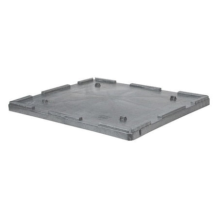Buckhorn TL4844030051000 Bulk Container Lid 48 7/8 in L, 44 3/4 in W, 44 13/16 in H, Plastic, Gray