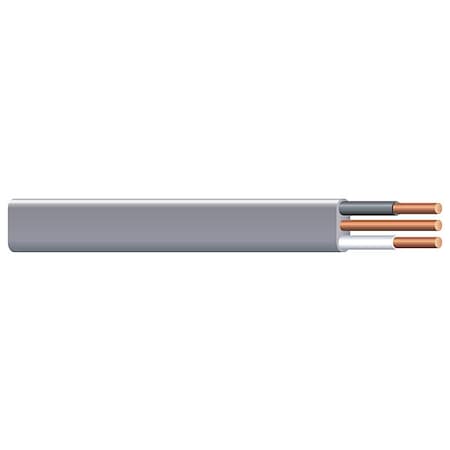 Southwire 13056701 Non-Metallic Underground Feeder Cable, UF-B, 10 AWG, 2C with Ground C, Gray, PVC, Stranded, 600V AC