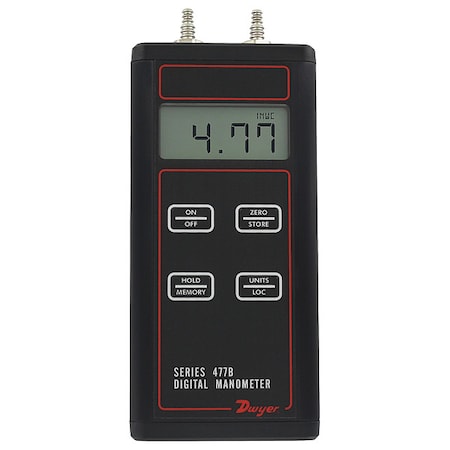 Dwyer Instruments 477B-6 Handheld digital manometer, 0 to 50 psi (0 to 344.7 kPa)