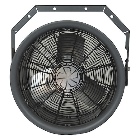 Fostoria HV-18-277 High-Velocity Industrial Fan, 16 in Blade Dia, 3 Blades, 1 Speeds, 277V AC, 23 5/8 in W