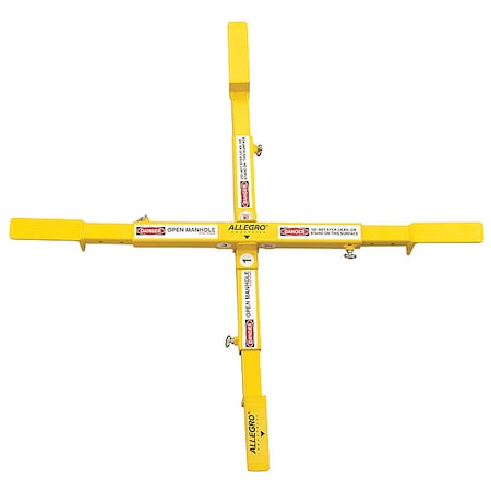 Allegro Industries 9406-36A Manhole Safety Cross, Steel, 17 lb., Yellow