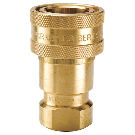 Parker BH6-60W Quick Connect, Threaded, 3/4