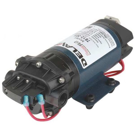 Delavan Fluid Power 7812-301-SB Diaphragm Pump, Polypropylene, Santoprene, 12V DC, 2.0 GPM