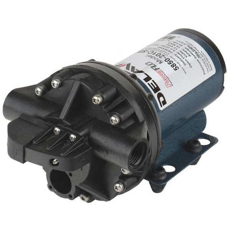 Delavan Fluid Power 5850-201C-SB Diaphragm Pump, Polypropylene, Santoprene, 12V DC, 5 GPM